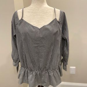 Say What Gingham Top NWOT